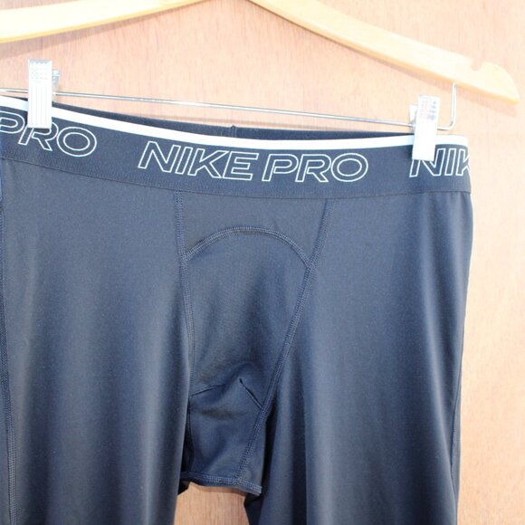Nike Pro Dri-FIT Boys Compression Tights Black Size Large Youth Athletic Legging - Picture 3 of 5